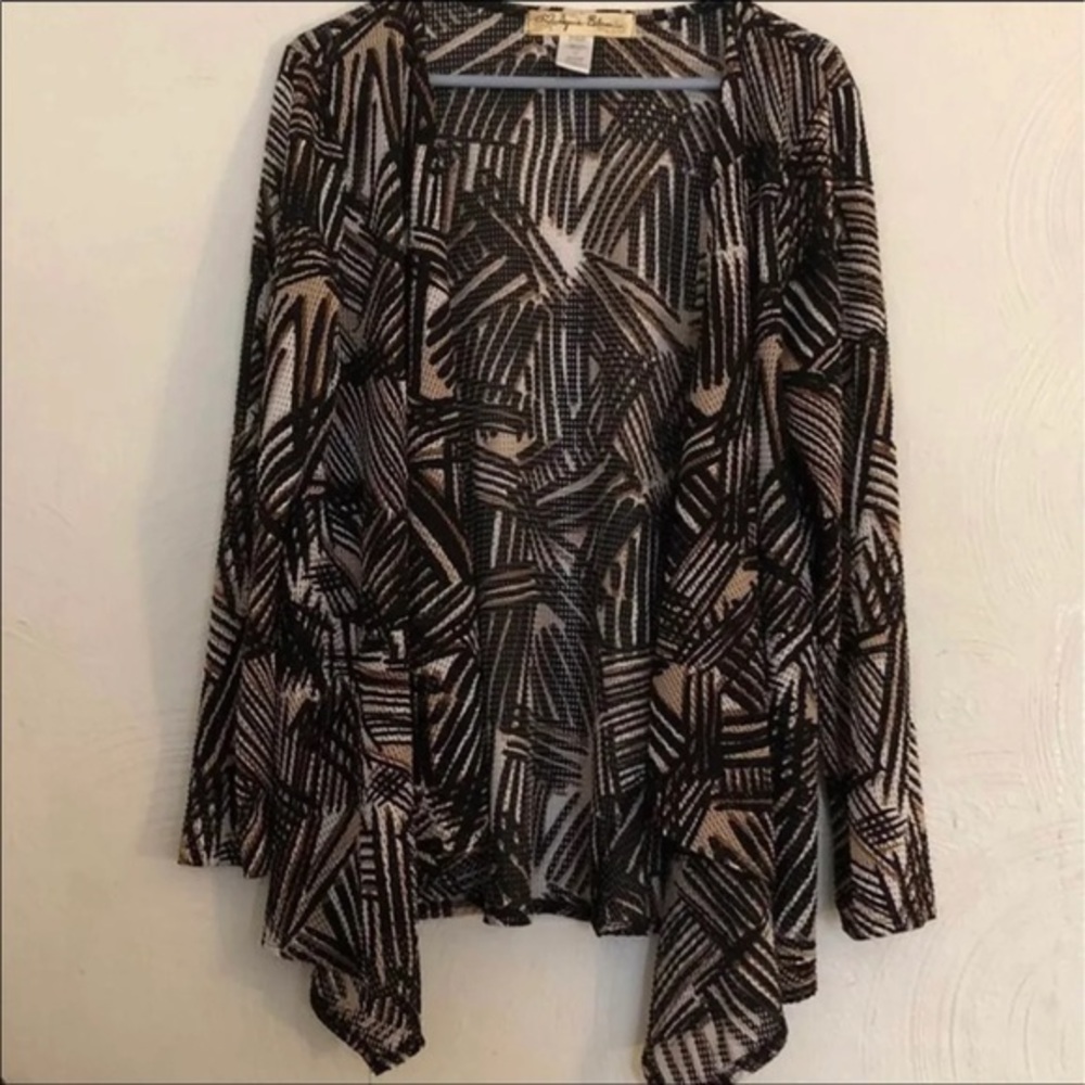 Agua‎ Blues Blouse Cardigan Shirt Women’s Plus Size 2X  Cover Up Top Long Sleeve